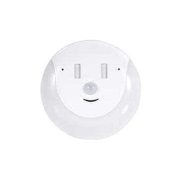 Imagem de Luz Noturna com Sensor de Movimento USB LED Design Sorriso para Quarto Interior Banheiro Auto Ligar Desligar Sensing Baixo Consumo Energia Montagem Ma