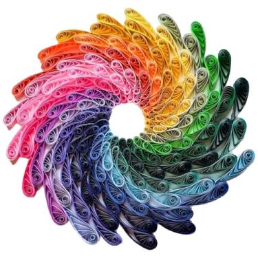 Imagem de Kit de quilling de papel de fogos de artifício para artesanato adulto ótimo para oficina de artesanato DIY, decoração de casa, presente de aniversário, interação com amigos adultos. É adequado para