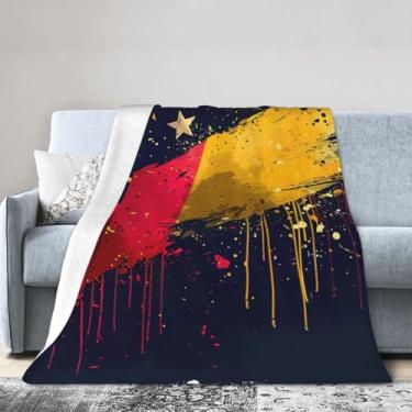 Imagem de Cobertor grande ultra macio com estampa da bandeira da Venezuela, perfeito para cama, sofá e viagens, manta de flanela aconchegante e quente