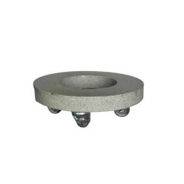 Imagem de Suporte Vaso Rodizio 25 Cm P/Vaso De Polietileno Plantas Rodas De Gel Antirruido (Branco Stone)