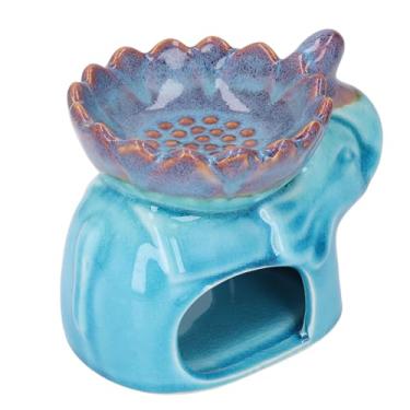 Imagem de HURRISE Queimador de Aromaterapia Cerâmico, Difusor de óleo Essencial Com Base Antiderrapante para Escritório Doméstico, Aquecedor de óleo Decorativo