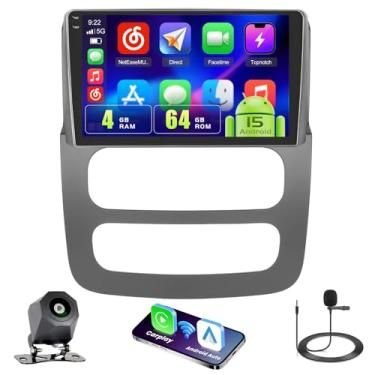 Imagem de Inefala [4G + 64G] Android 15 estéreo para carro Dodge RAM 1500/2500/3500 2002-2005 com carplay sem fio/Android Auto, tela sensível ao toque HD de 9 polegadas com GPS Bluetooth WiFi FM/RDS EQ SWC