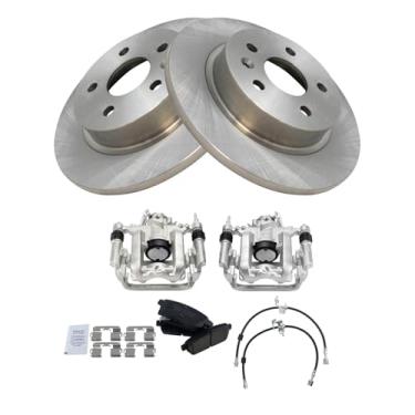 Imagem de TRQ Kit de freio traseiro e rotor de cerâmica compatível com Chevrolet Cruze 2011-2015 2016 Cruze Limited