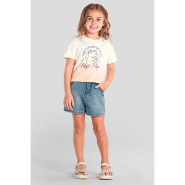 Imagem de Blusa infantil menina brilhante de capivara Brandili, Natural, 4