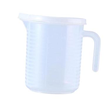 Imagem de Ｂｅｓｇａ Copo medidor com tampa, marcações em ambos os lados, jarra medidora multiuso para líquidos, utensílios domésticos de cozinha para óleo, água e leite, 500ml