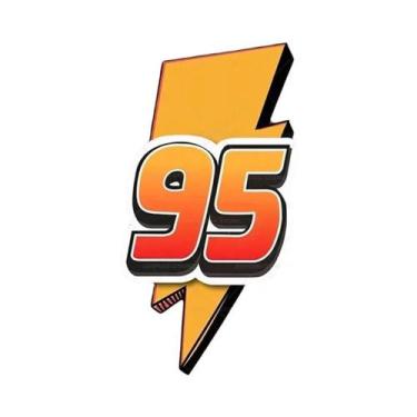 Imagem de Camiseta Infantil Disney Cars Lightning McQueen Com Adesivos De Vinil 