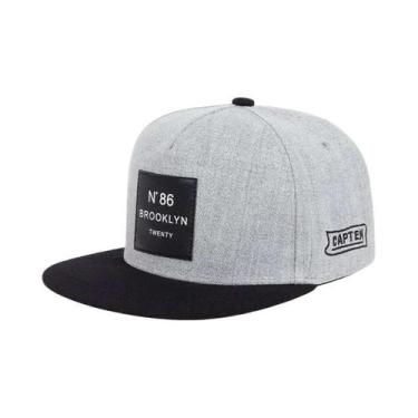 Imagem de Boné Snapback Unissex Ajustável De Algodão Com Patch BROOKLYN Para Esp