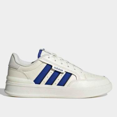 Imagem de Tênis Adidas Aspyre 3 Stripes Masculino, Branco, Azul, 43