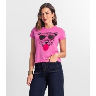 Imagem de Blusa Baby Look Feminina Estampada Select Rosa-Feminino