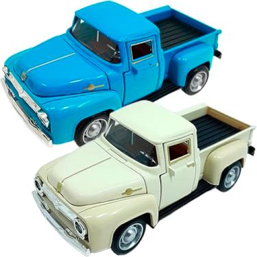 Imagem de Miniaturas Carrinho Colecionável Pickup F-100 Metal Kit 2pçs