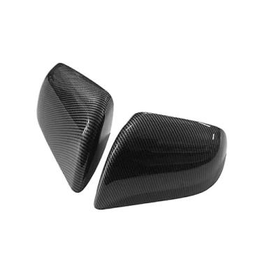 Imagem de Adesivo de carro retrovisor lateral espelho capa asa tampa exterior porta traseira caso guarnição fibra carbono Compatível com tesla modelo 3 y 2017-2023(For Model Y)
