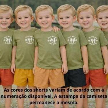 Imagem de Conjunto Infantil Menino Camiseta First Waves e Shorts Texturizado Sem Bolsos 4YOU- Cativa-Masculino