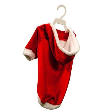 Imagem de Roupa De Natal Para Cachorro Com Capuz Vermelha - Tam. P