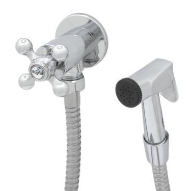 Imagem de Ducha Higiênica Chuveirinho Gatilho Metal Cromado 1/4 De Volta Luxo - 