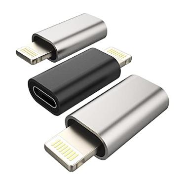 Imagem de Adaptador Lightning macho para USB C fêmea (pacote com 3) para Apple iPhone 14 13 12 11 Pro Max Mini 7 8 Plus X Xs XR Se Ipad Air 2019 Tipo C Cabo carregador conversor de porta dongle cabo de
