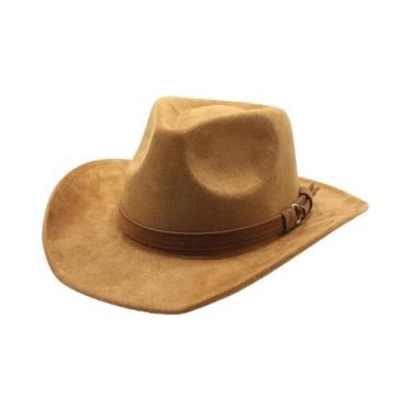 Imagem de Chapéu De Cowboy Ocidental Em Camurça Preta Para Homens E Mulheres, Es
