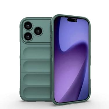 Imagem de Capa protetora macia e resistente a impactos para iPhone Air 16e 16 15 14 13 12 11 Pro Max Plus (para iPhone 15 Plus/Verde Escuro)