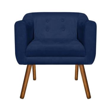 Imagem de Poltrona Decorativa Julia Suede Azul Marinho  - D'Rossi