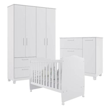 Imagem de Quarto Completo Bebê Jujuba Permobili MDF -, Branco