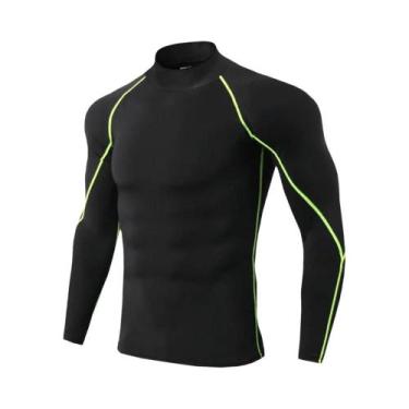 Imagem de Camiseta De Compressão Masculina Para Inverno, Roupa Esportiva Quente 