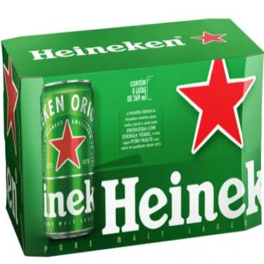 Imagem de Cerveja Lata 269ml 8un Heineken
