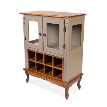 Imagem de Adega Baixa Colméia Antique Com 2 Portas De Vidro - 2077 Cor Laca - Nude