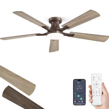 Imagem de Ventilador de Techo ZMISHIBO 132 cm Luz LED Regulable Control Remoto y