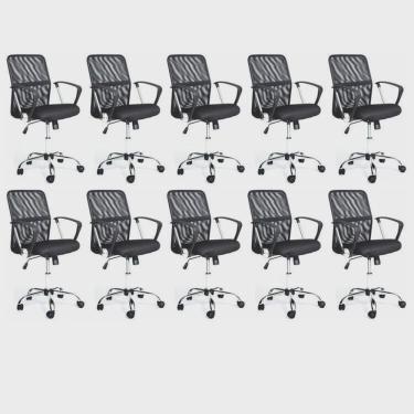 Imagem de Kit 10 Cadeiras de Escritório Diretor Comfort