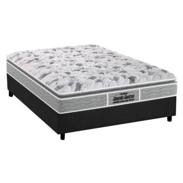 Imagem de Cama Box Casal: Colchão Anatômico Probel D45/Ep Firmepedic Guarda Costas Plus + Base Gray(138X188)