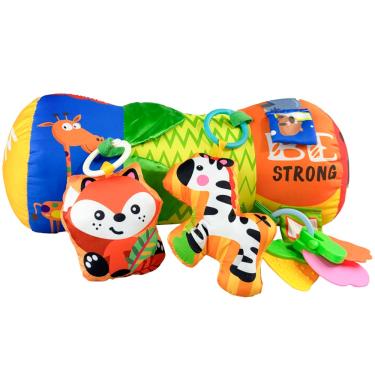 Imagem de Almofada Rolinho Atividades Para Bebê com Mordedor Maxi Baby