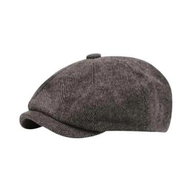 Imagem de Boina Retrô Masculina Estilo Peaky Blinders, Boné Octogonal Unissex Pa
