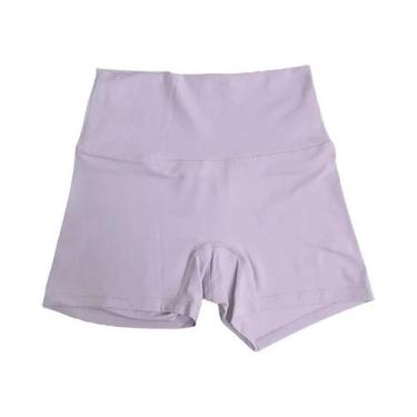 Imagem de Shorts De Yoga De Cintura Alta Em Cor Sólida Para Mulheres, Leggings D