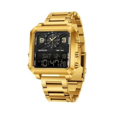 Imagem de Relógio De Quartzo Masculino À Prova D'água Com Display Duplo SANDA Re