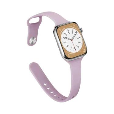 Imagem de Pulseira De Silicone Fina Para Apple Watch 44mm 40mm 38mm 42mm 49mm iW