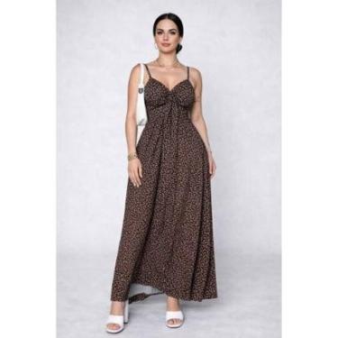 Imagem de Vestido Longo D Bell Outlet Fashion Alcinha Estamado-Feminino