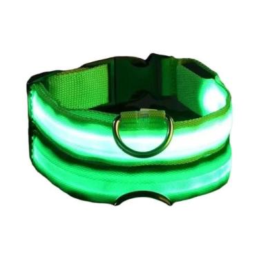 Imagem de Coleira LED Para Cães Com Luz Piscante Que Brilha No Escuro, Para Pass