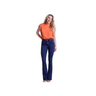 Imagem de Calça jeans flare feminina fit for me lunender 20871, P 34 ao 38