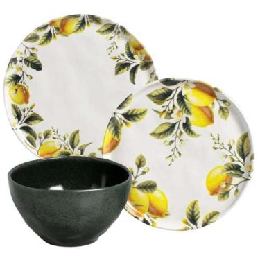 Imagem de Aparelho de Jantar 18 Peças Cerâmica Stoneware Porto Brasil Bio Limona