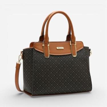 Imagem de Bolsa Feminina Chenson Mão Elemento Gráfico Café-Feminino