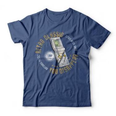 Imagem de Camiseta Tetris Retro Mini Game - Studio Geek, 3G, Azul genuíno