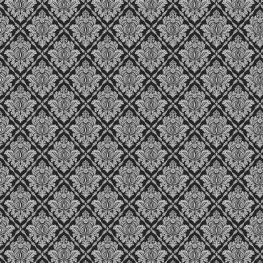 Imagem de Papel De Parede Arabesco Cinza E Preto Sala Quarto Casal