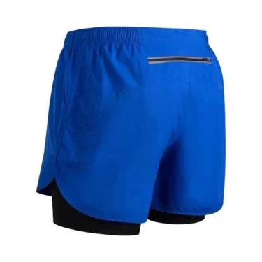 Imagem de Shorts De Ginástica Masculinos 2 Em 1 De Secagem Rápida Para Corrida E