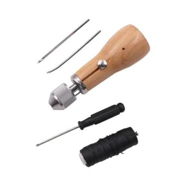 Imagem de Máquina De Costura Manual Para Artesanato Em Couro DIY, Ferramenta Par