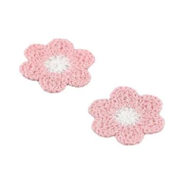 Imagem de Patches De Flores Tricotados 20 Peças Adesivos Decorativos De Tecido B