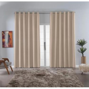 Imagem de Cortina Blackout 2,80x1,60 Sala ou Quarto Tecido Liso Corta Luz 90% - 