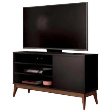 Imagem de Rack Vinci Retrô para Tv Até 50 Polegadas Edn Móveis Cor Preto, Preto
