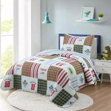 Imagem de Kit edredom infantil 2 peças  conforto e alegria para os pequenos - Mo