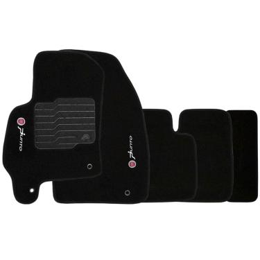 Imagem de Jogo de Tapete Automotivo Carpete Fiat Punto 2007 à 2012 Soft Logo Bordado 5 Peças