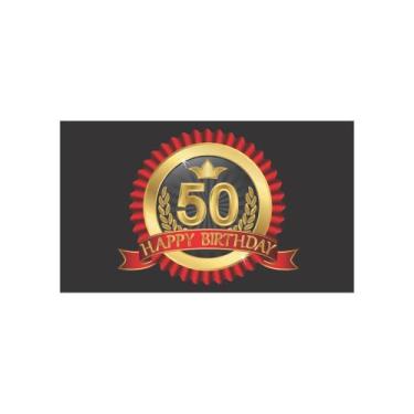 Imagem de Painel de Tecido Sublimado 50 Anos - Fabrika de Festa, 500x250cm