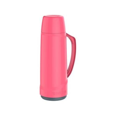 Imagem de Garrafa Térmica de Polipropileno com Tampa - Soprano Cristal, 1L, Rosa